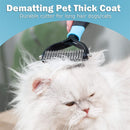 Escova Profissional animal de estimação desmancha escova 2 face dematting cão pente gato escova ancinho filhote de cachorro grooming ferramentas undercoat derramamento de cabelo voador