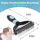 Escova Profissional animal de estimação desmancha escova 2 face dematting cão pente gato escova ancinho filhote de cachorro grooming ferramentas undercoat derramamento de cabelo voador
