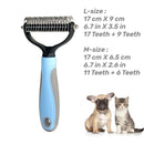 Escova Profissional animal de estimação desmancha escova 2 face dematting cão pente gato escova ancinho filhote de cachorro grooming ferramentas undercoat derramamento de cabelo voador